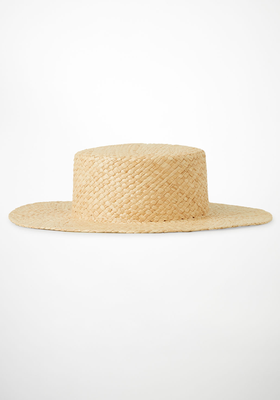 Oversized Straw Boater Hat from Cos