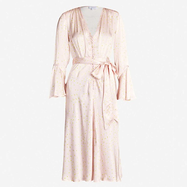 Annabelle Floral-Print Satin Midi Dress from Ghost