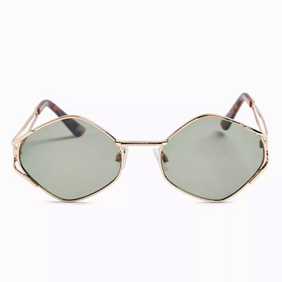 Double Temple Diamond Sunglasses from  Topshop