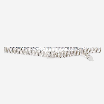 Silver Thin Rhinestone Belt from The Kooples