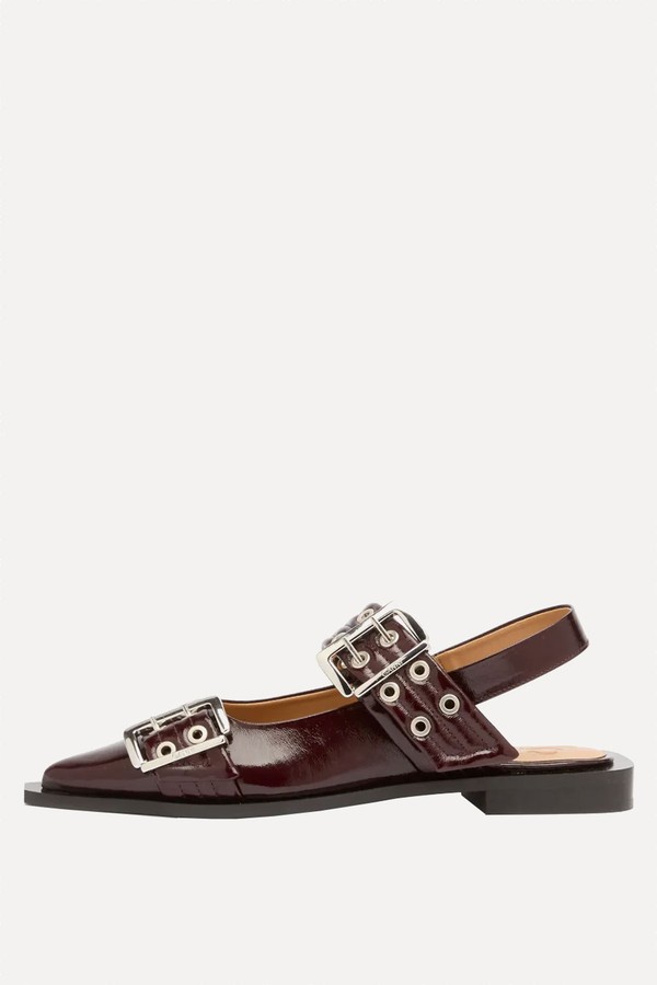 Feminine Buckle Ballerinas from Ganni