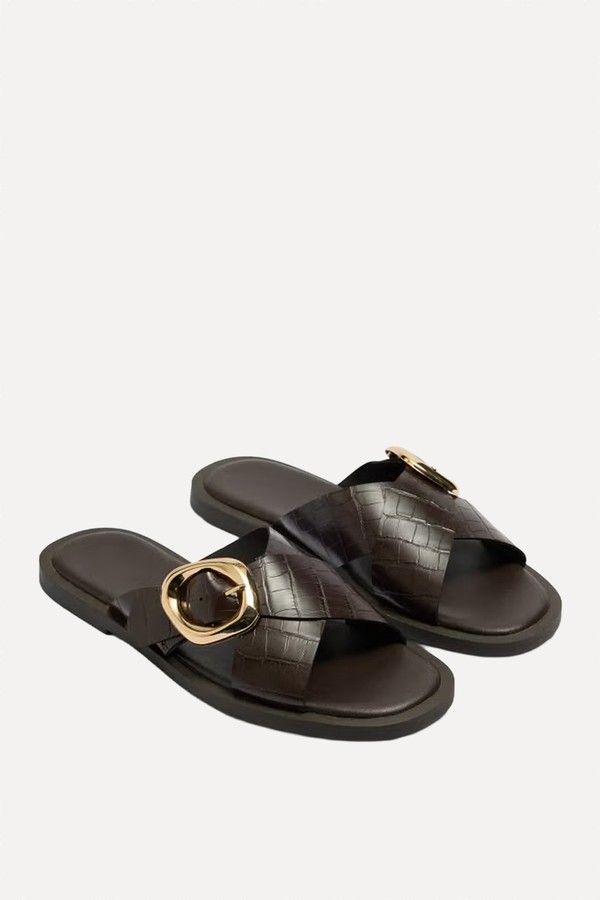Cross Strap Buckle Sliders