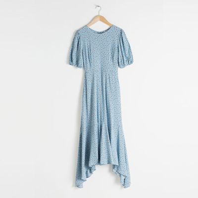 Cotton Blend Handkerchief Midi Dress from & Other Stories