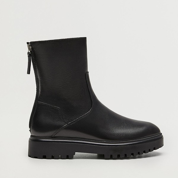 Leather Boots With Track Sole from Mango