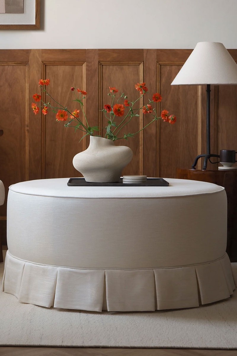 Box-Pleat Ottoman from Six The Residence