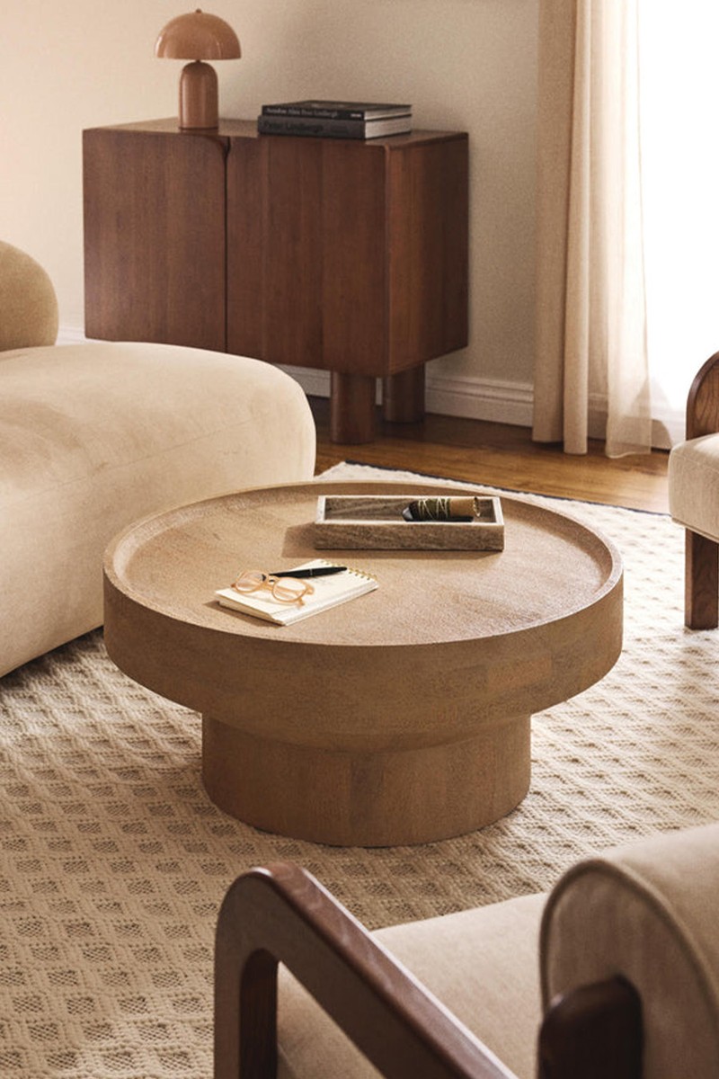Round Mango Wood Coffee Table from Westwing