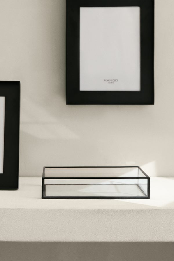 Small Decorative Tray With Metal Profile