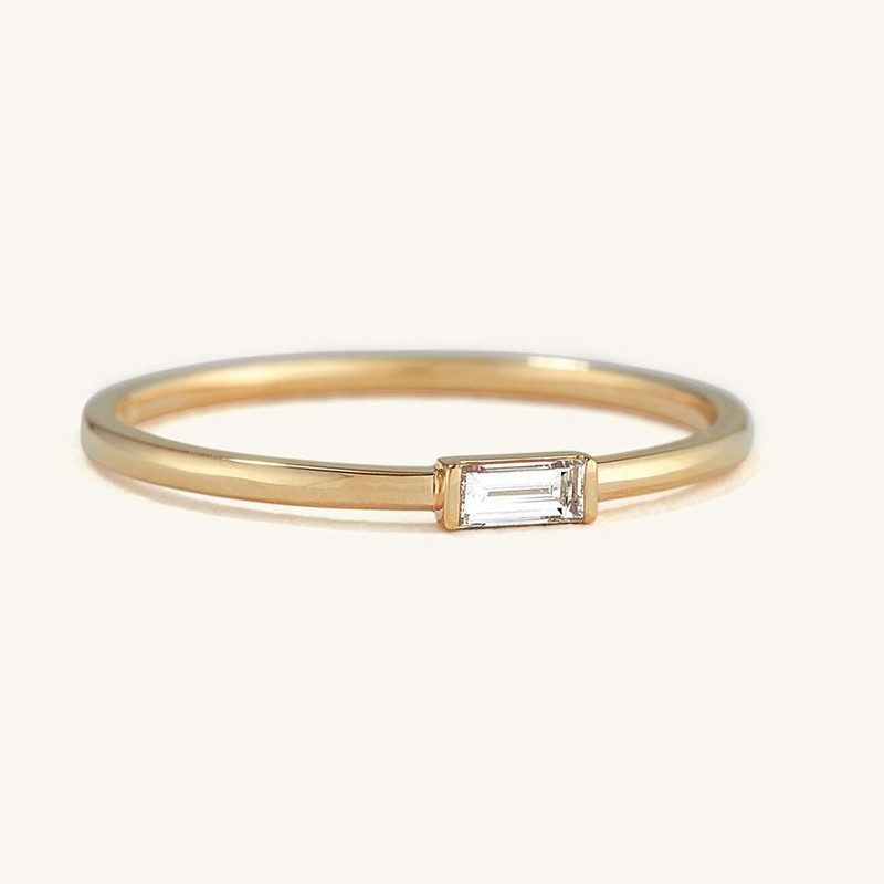 Solo Baguette Diamond Ring from Mejuri