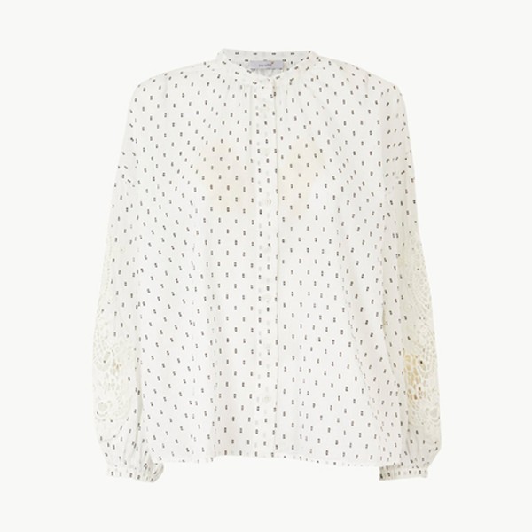 Printed Blouson Sleeve Blouse