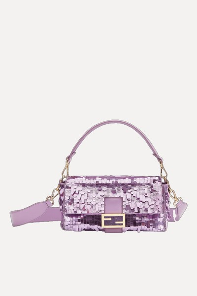 Lilac Sequin & Leather Bag  from Fendi