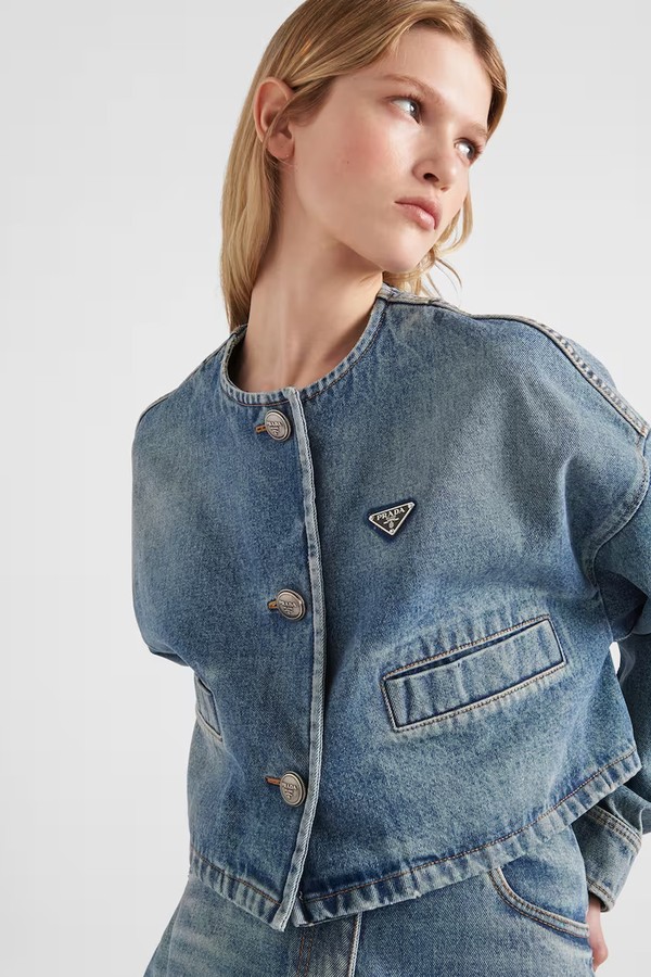 Denim Blouson Jacket from Prada