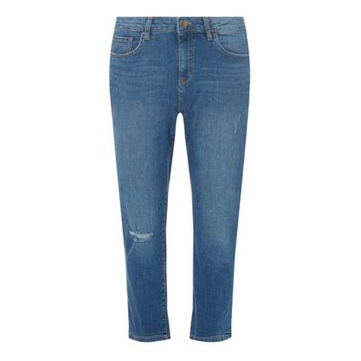 Blue Taylor Cropped Cigarette Jeans