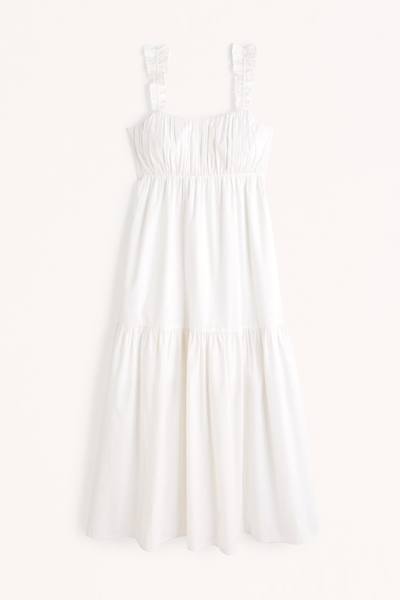 Bow Back Poplin Maxi Dress