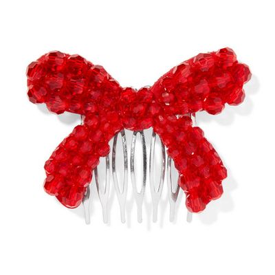 Bow Crystal-Embellished Hair Slide