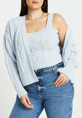 Knitted Cardi & Bralet Set from River Island