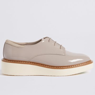  Leather Flatform Brogue Shoes