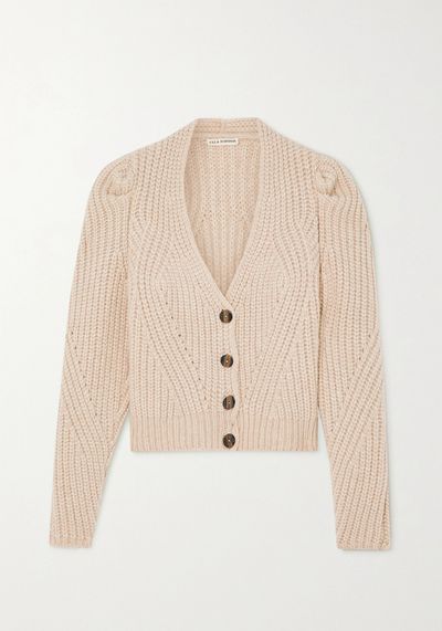 Greta Ribbed Alpaca-Blend Cardigan from Ulla Johnson