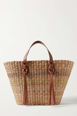 Seaview Day Leather-Trimmed Straw Tote from Ulla Johnson
