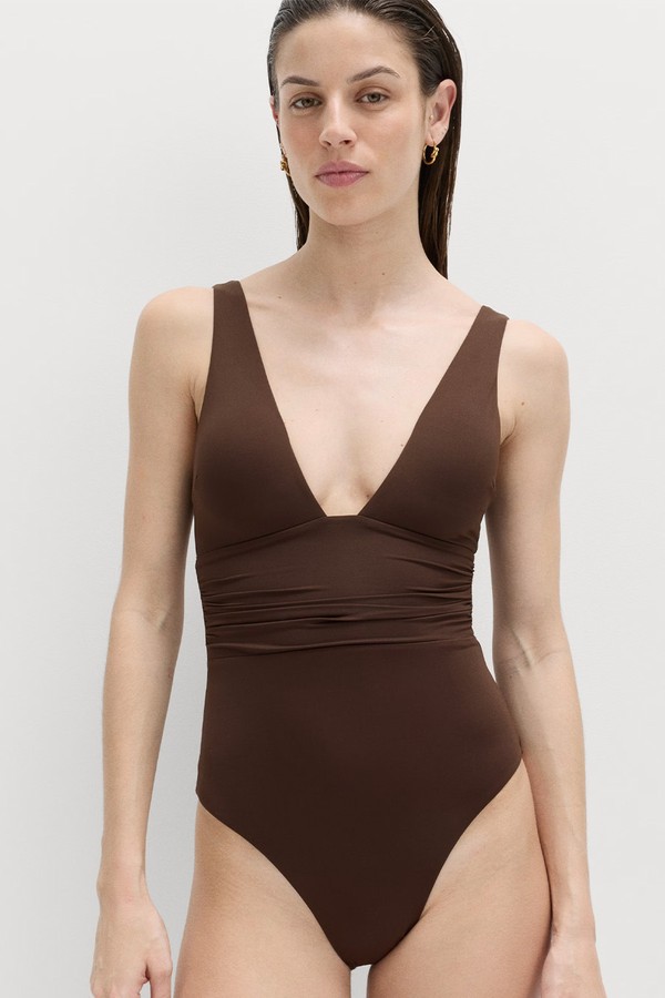 Tummy Control Deep Plunge Swimsuit from Marks & Spencer