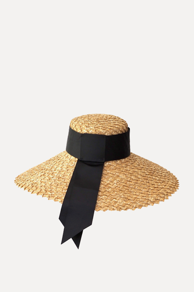 Tiffany Hand Woven Wide Brimmed Straw Hat  from Mu Du London