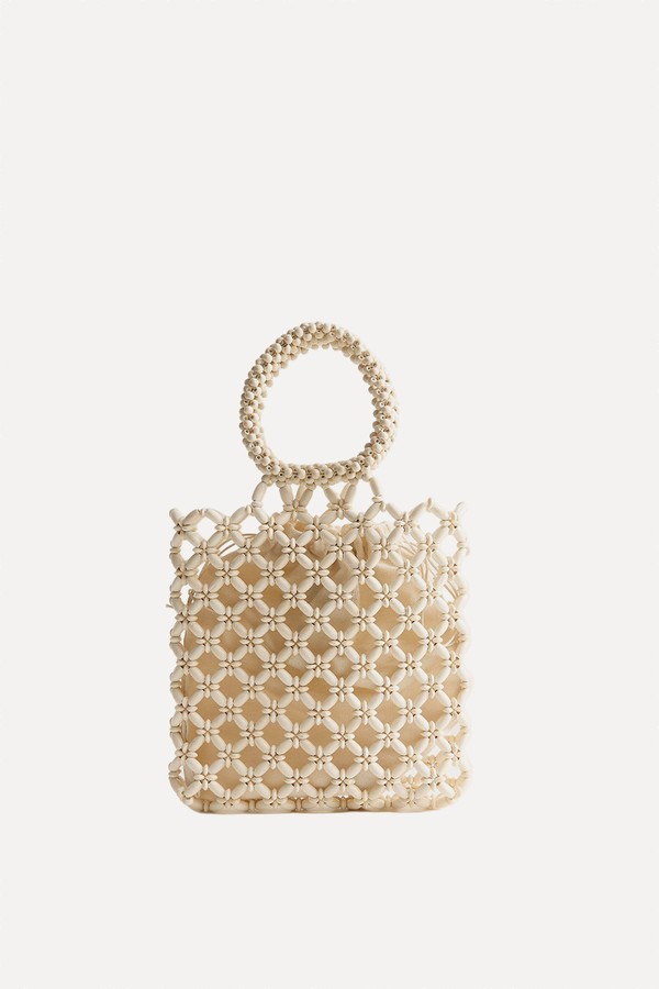Beaded Top Handle Grab Bag 