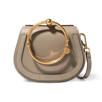 Nile Bracelet Textured-Leather & Suede Shoulder Bag from Chloé