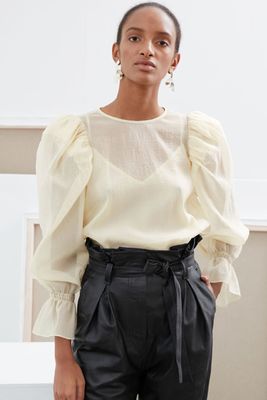 Sheer Puff Sleeve Blouse from & Other Stories