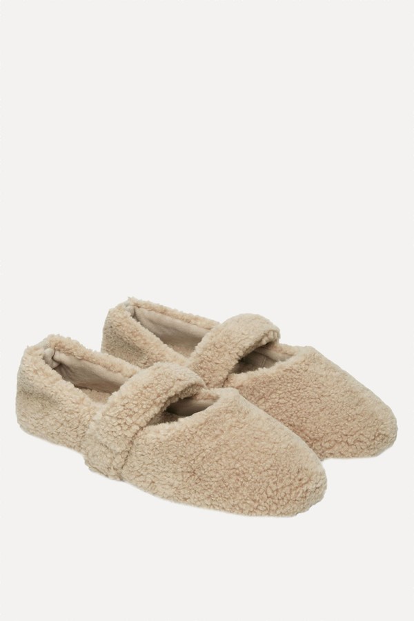 Borg Ballet Slippers from The White Company