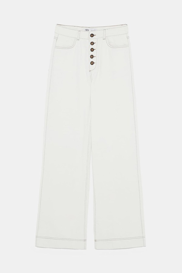 Trousers with Contrast Piping