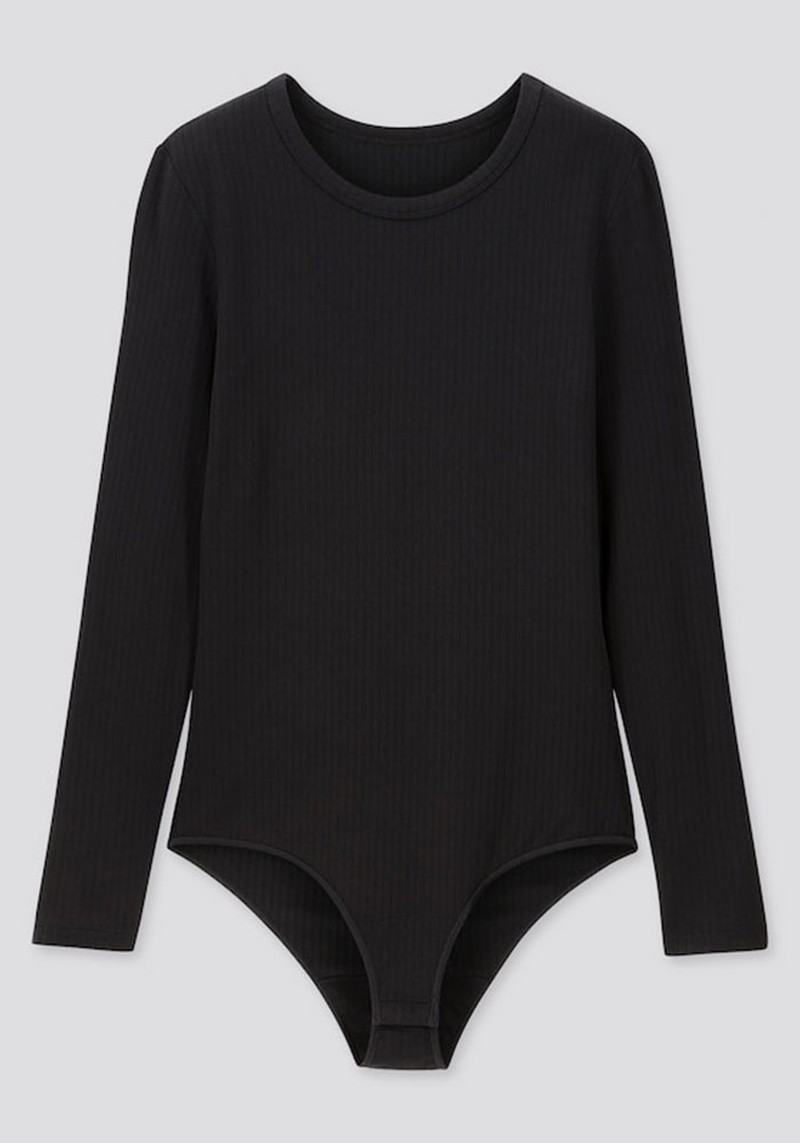 Heattech Extra Warm Ribbed Crew Neck Thermal Bodysuit from Uniqlo