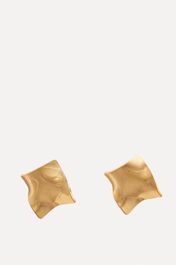 Molten Metal Square Stud Earrings from Primark