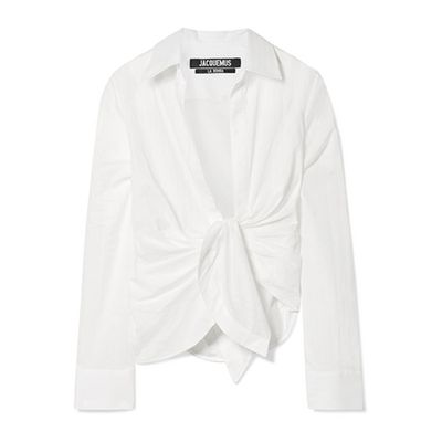 Bahia Knotted Cotton Shirt from Jacquemus