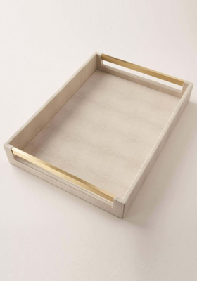 Ivory Rectangle Shagreen Tray from Truly