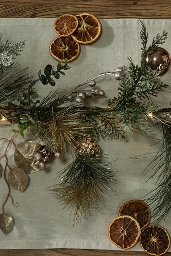 Artificial Copper Sparkle LED Garland