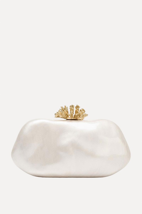 Clutch With Metal Detail from Zara