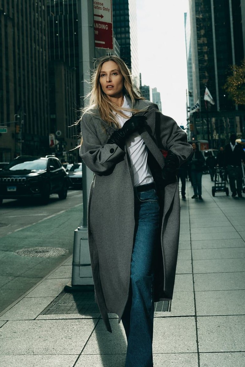 Wool Blend Belted Coat from Zara