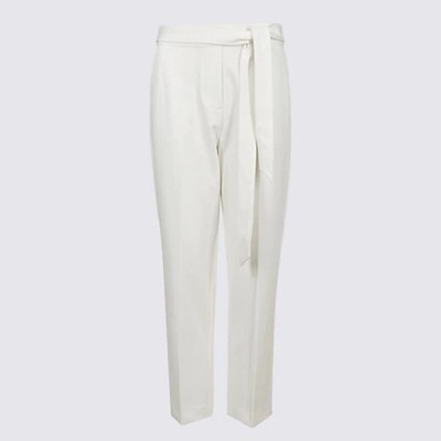 Belted Straight Leg Trousers