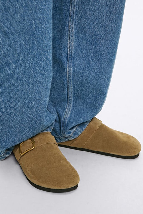 Leather Clogs With Buckles from Parfois