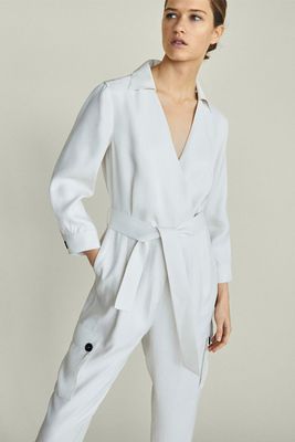 Wrap Cargo Jumpsuit With Pockets from Massimo Dutti