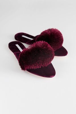 Velvet Pom Pom Indoor Slippers from & Other Stories