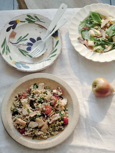 Farro, Tuna, Tomato & Olive Salad