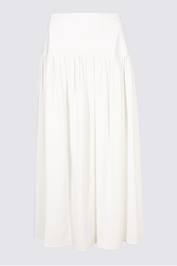 Drop Waist Maxi Skirt