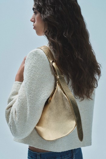 Leather Shoulder Bag from Mango