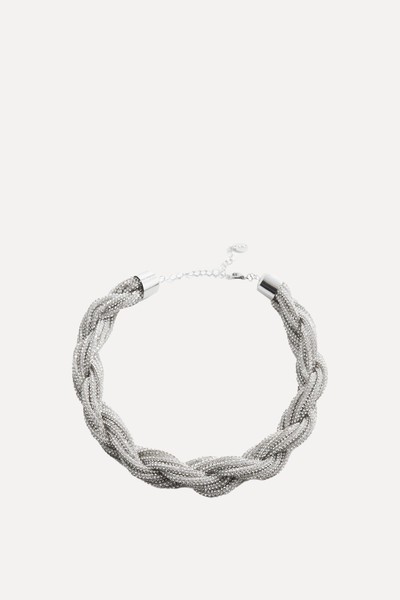 Rhinestone Intertwined Necklace from Mango