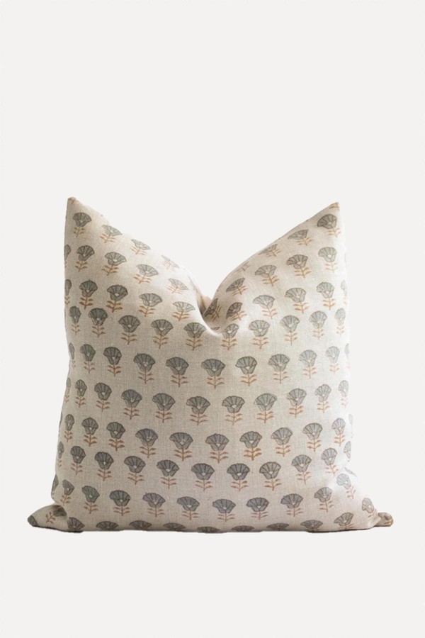 Floral Block Print Pillow Cover from HabitationBoheme