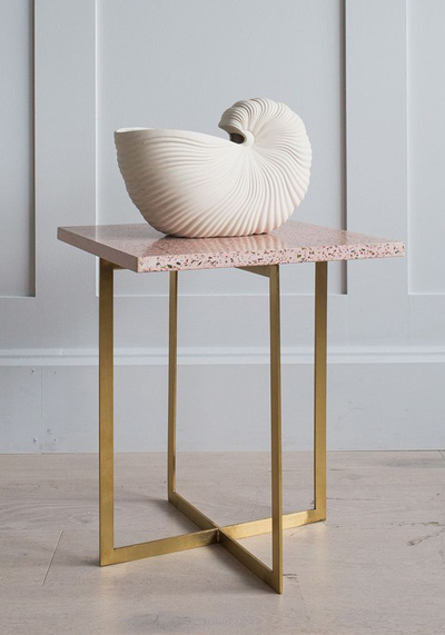 Square Pink Terrazzo Side Table from Rose & Grey