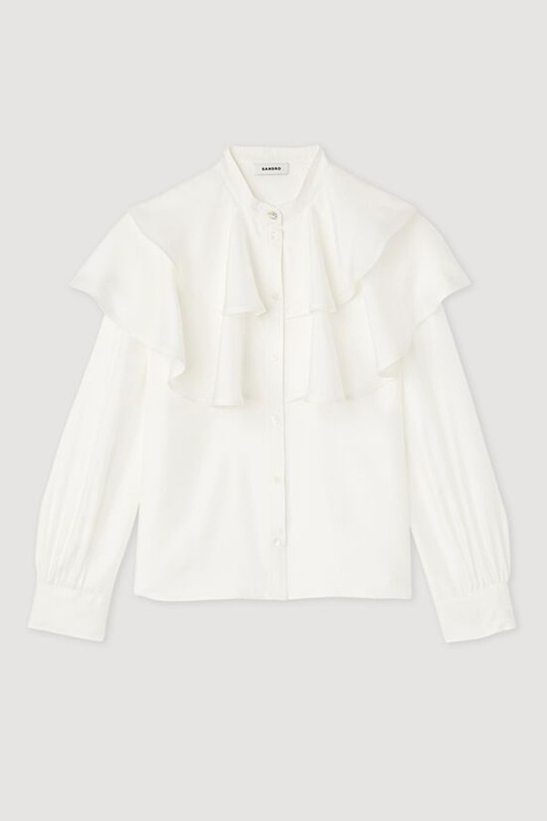 Silk Ruffled Shirt from Sandro