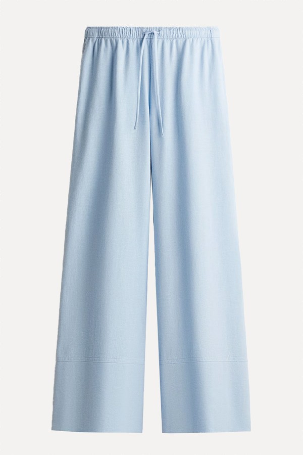 Linen-Blend Drawstring Trousers from H&M