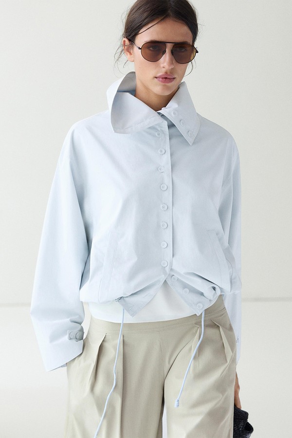 Cropped Button Jacket from Massimo Dutti