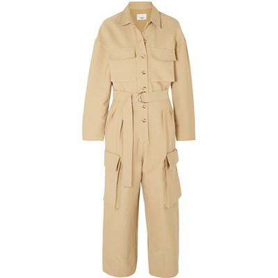 Khaki Patch Pocket Utility Jumpsuit from Frankie Shop 